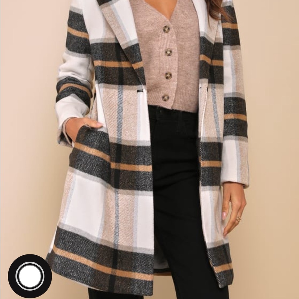 Steve Madden plaid coat